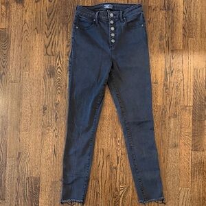 Abercrombie & Fitch Black High Rise Super Skinny Ankle Curve Love Women's Jeans